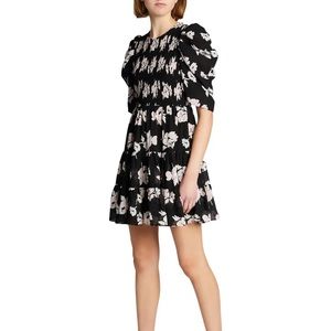 NWOT Cinq a sept Hollis smocked mini dress